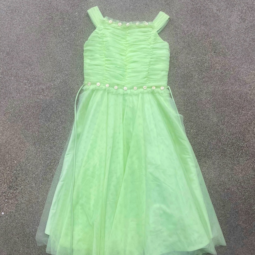 Green Fairy Style Kids Dress